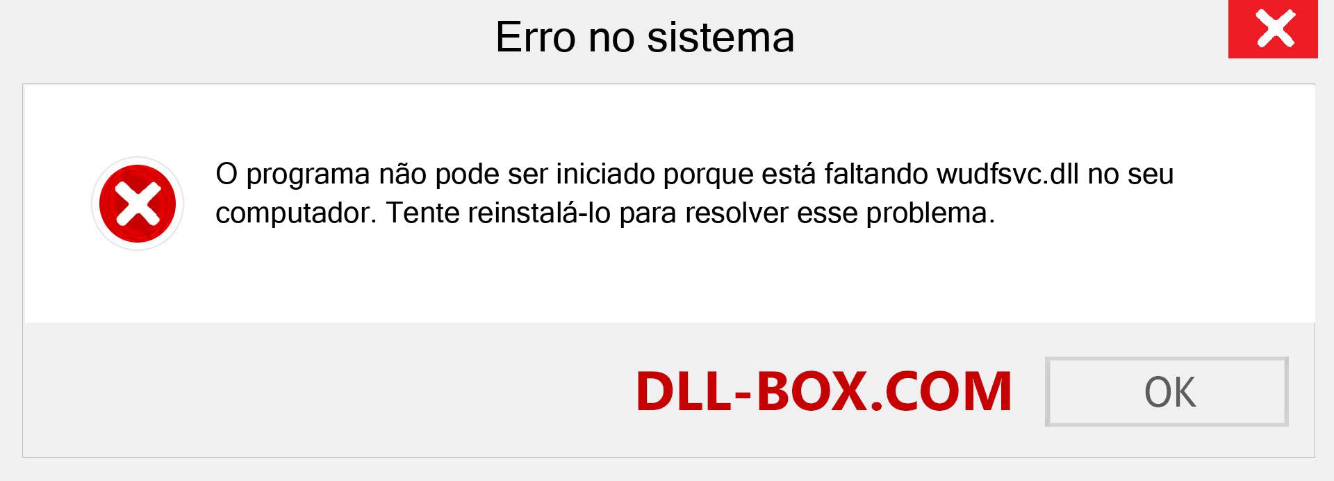 Arquivo wudfsvc.dll ausente ?. Download para Windows 7, 8, 10 - Correção de erro ausente wudfsvc dll no Windows, fotos, imagens